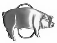 Smaller pig buckle in silver color